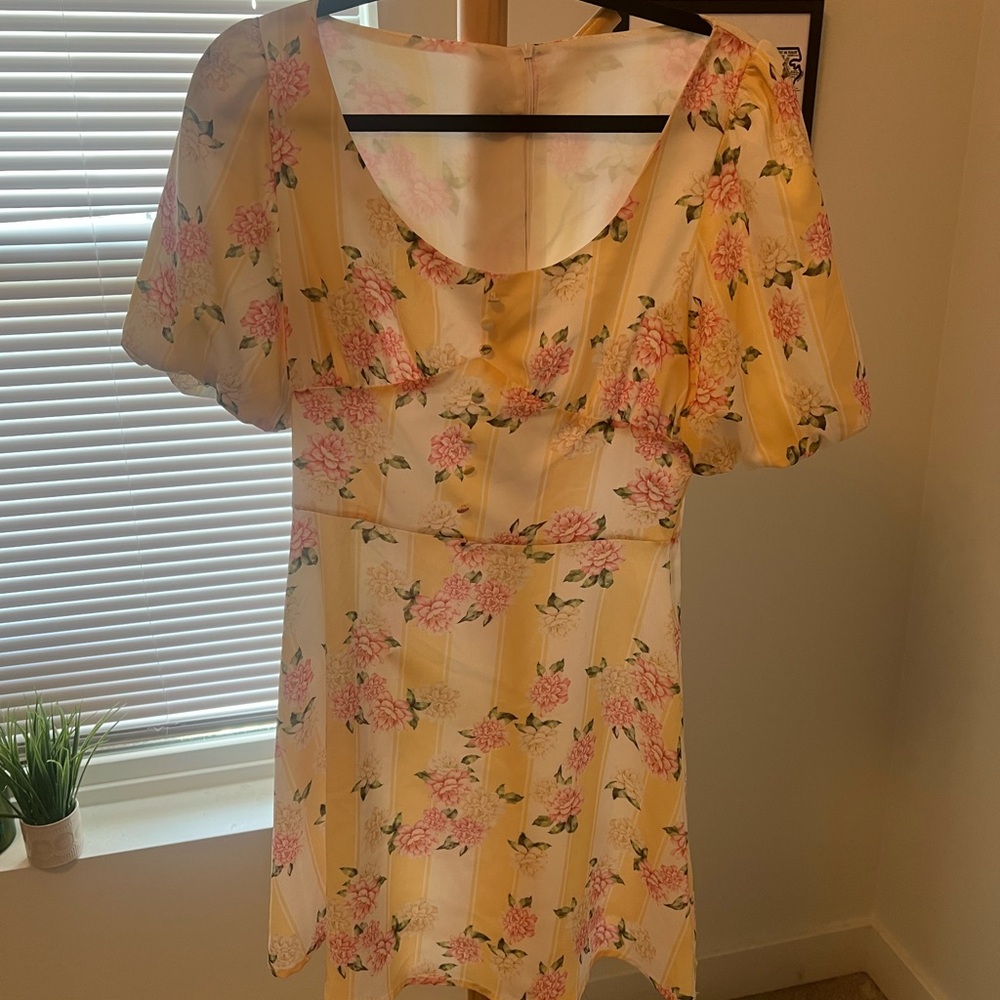 Floral Yellow Dress